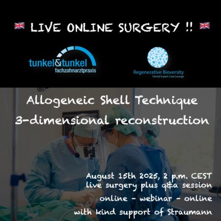 Live online surgery demonstrating allogeneic shell technique for 3D bone reconstruction